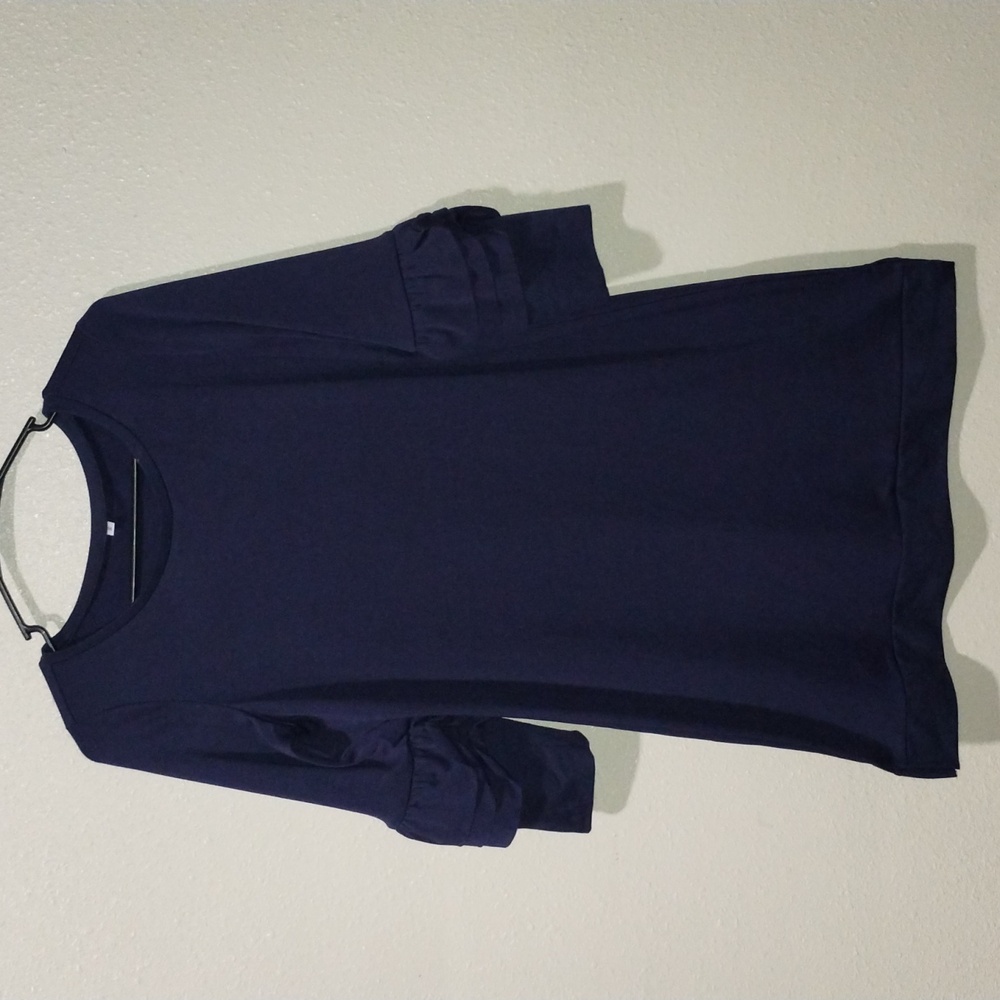 Women's blue stretchy mod style size small dress